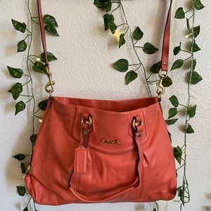 Orange Coach bag